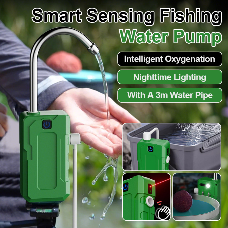 Aquarium Fish Electric - Ossigenatore Elettrico Intelligente con Illuminazione, Ricaricabile